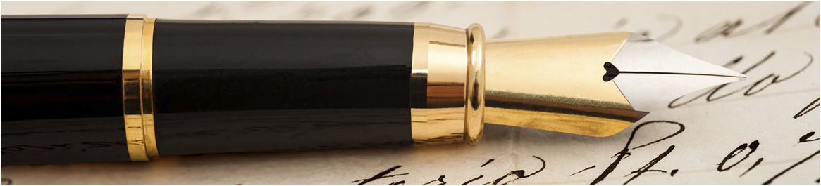 Estilográficas López pluma estilográfica negra con dorado